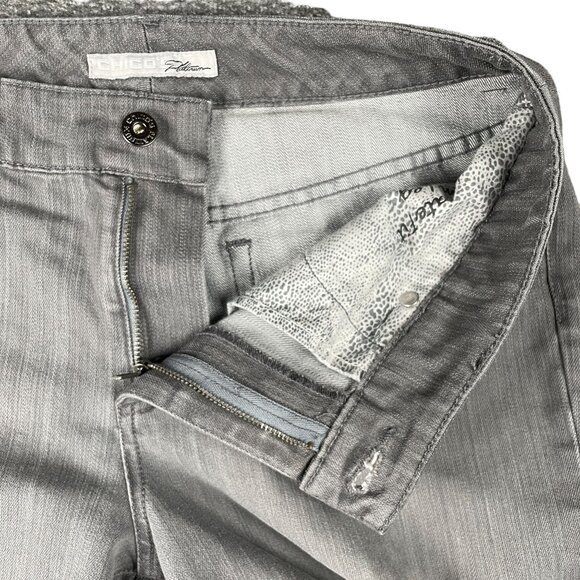Chicos Jeans 1/M/8 Office Work Capsule Everyday Minimal Basic Comfy Classic Chic - Picture 5 of 15